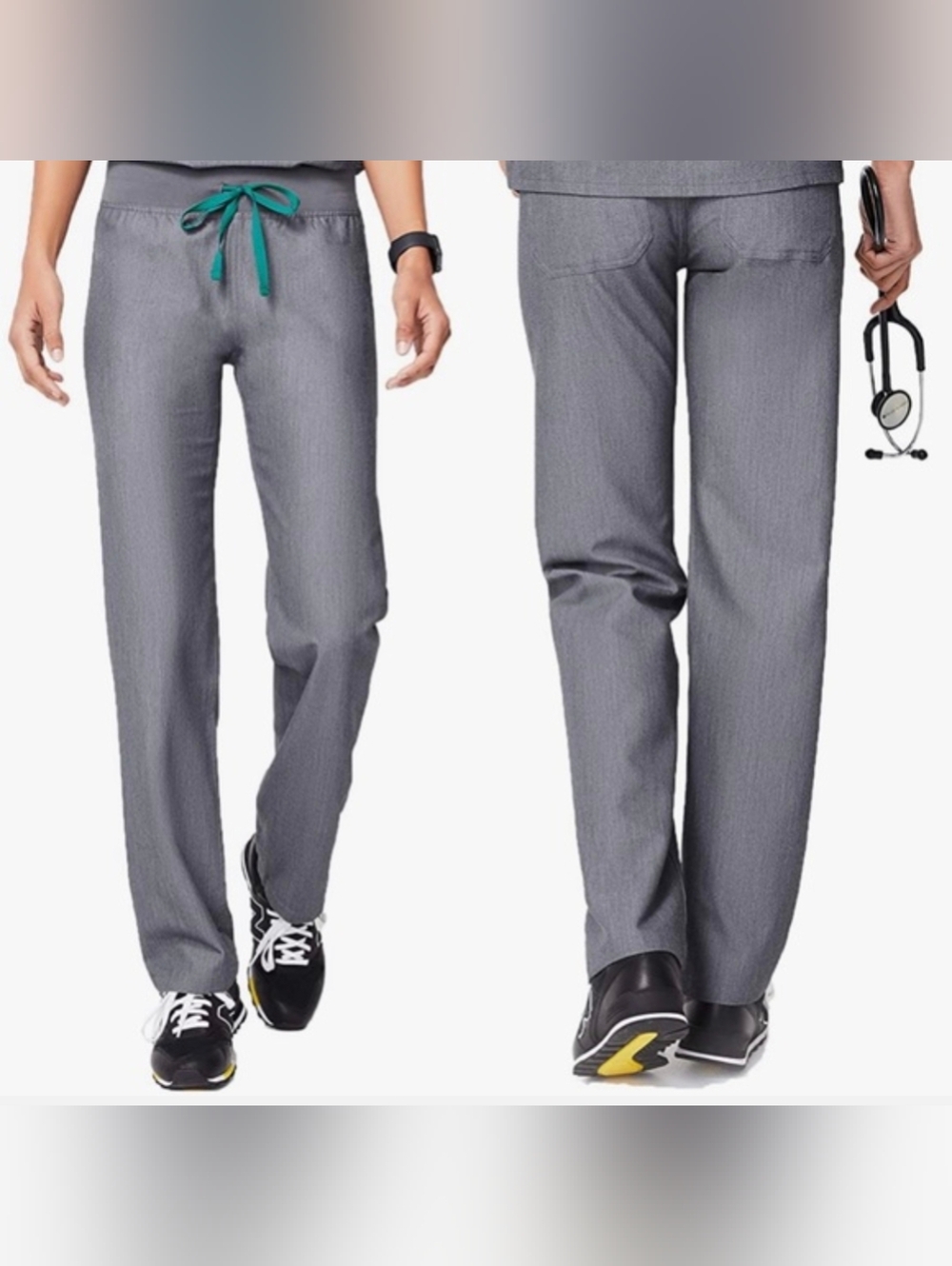 FIGS Livingston Scrub Pants Women's Size Medium Graphite Gray